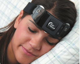 Patient Wearing Sleep Profiler Home Sleep Testing Device